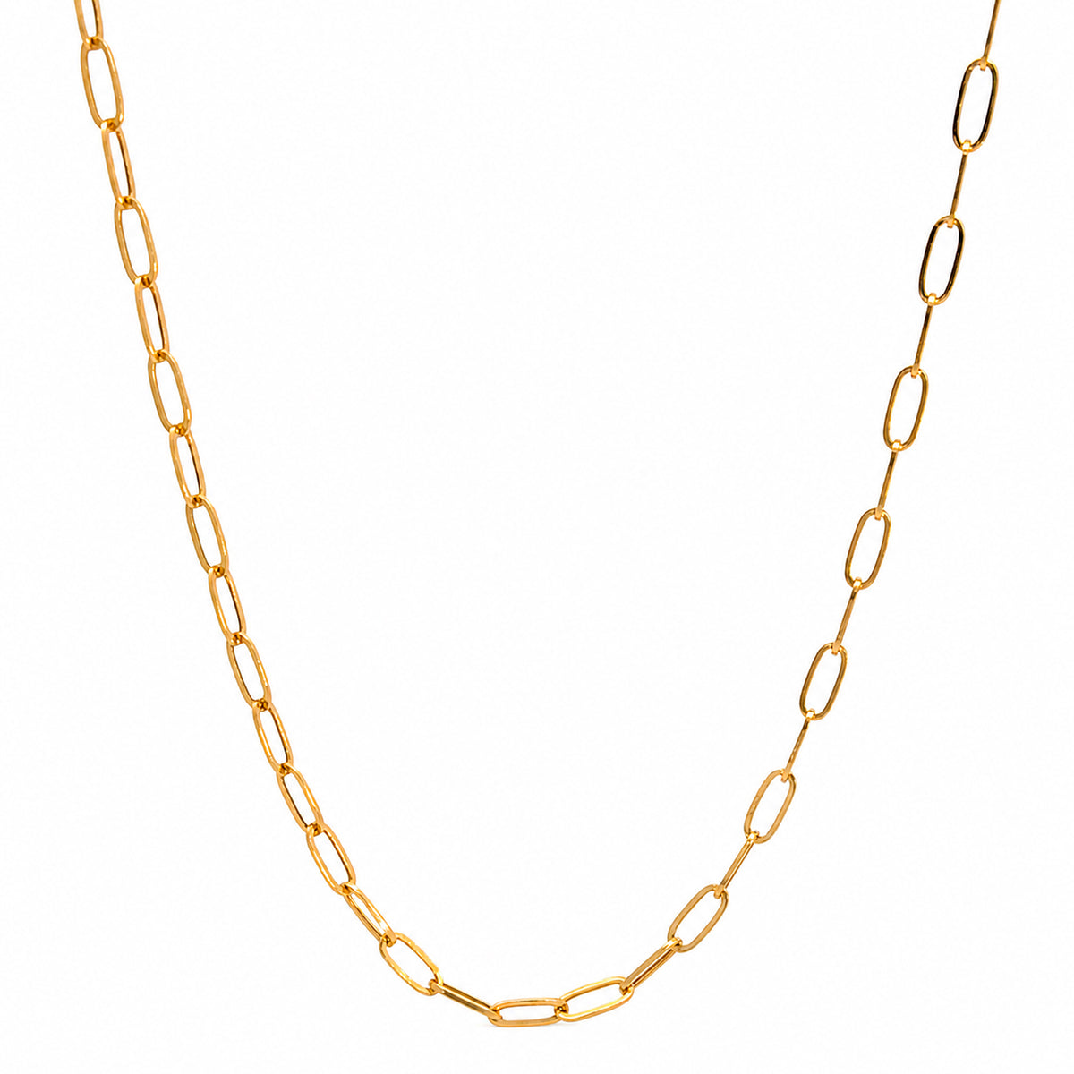 Cadena Paper Clip grande en oro 18K